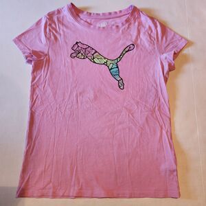 Puma Pink Graphic SS T-Shirt XL {16}